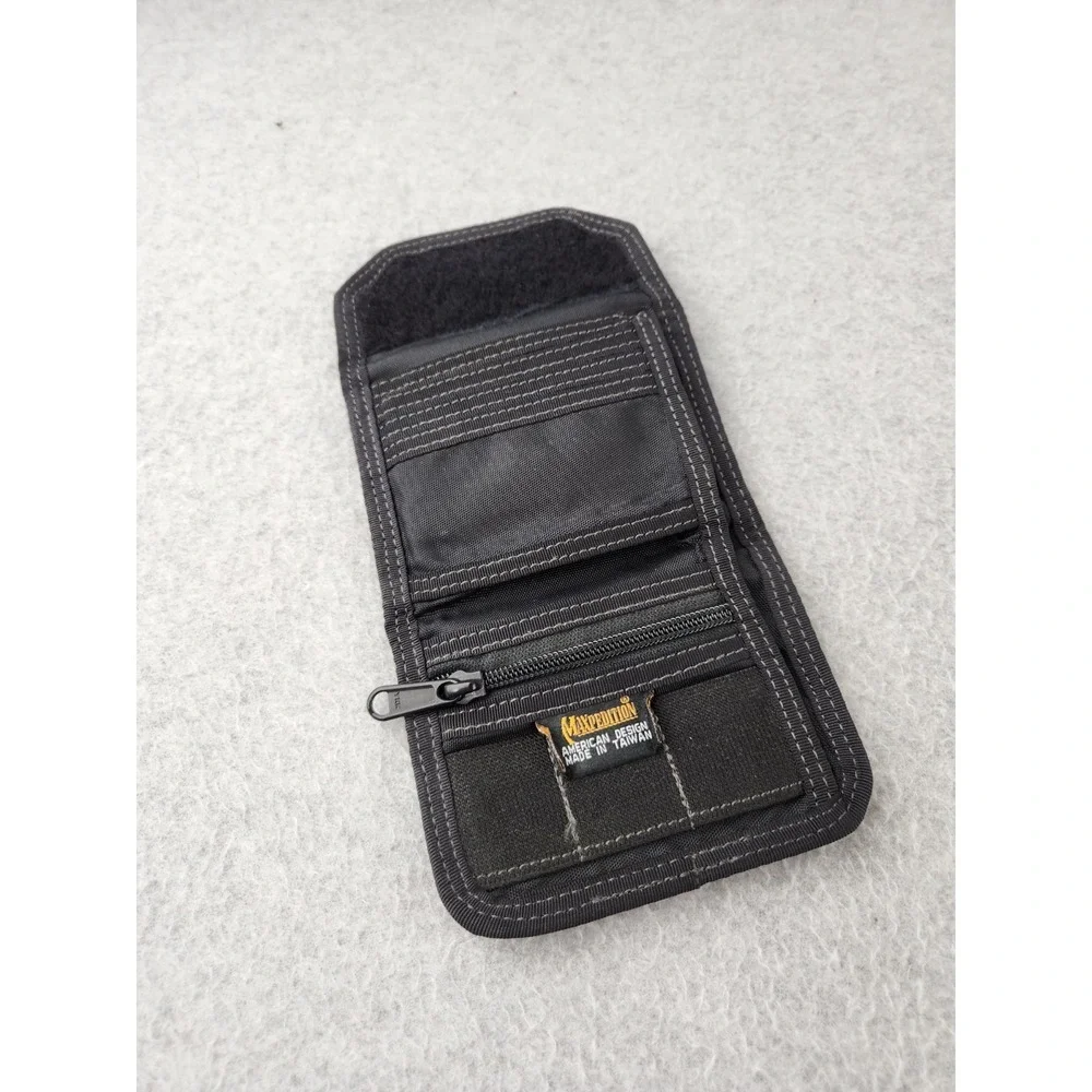 Maxpedition C.M.C. Wallet 0253B Black Hook Loop Tough Nylon Dollar Bills Holder